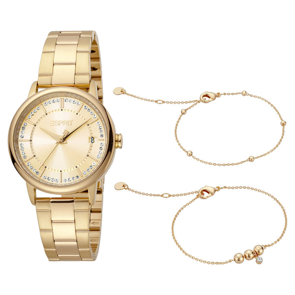 Esprit Women's Watch With Gold Stainless Steel Case And Gold Stainless Steel Band by i-watch