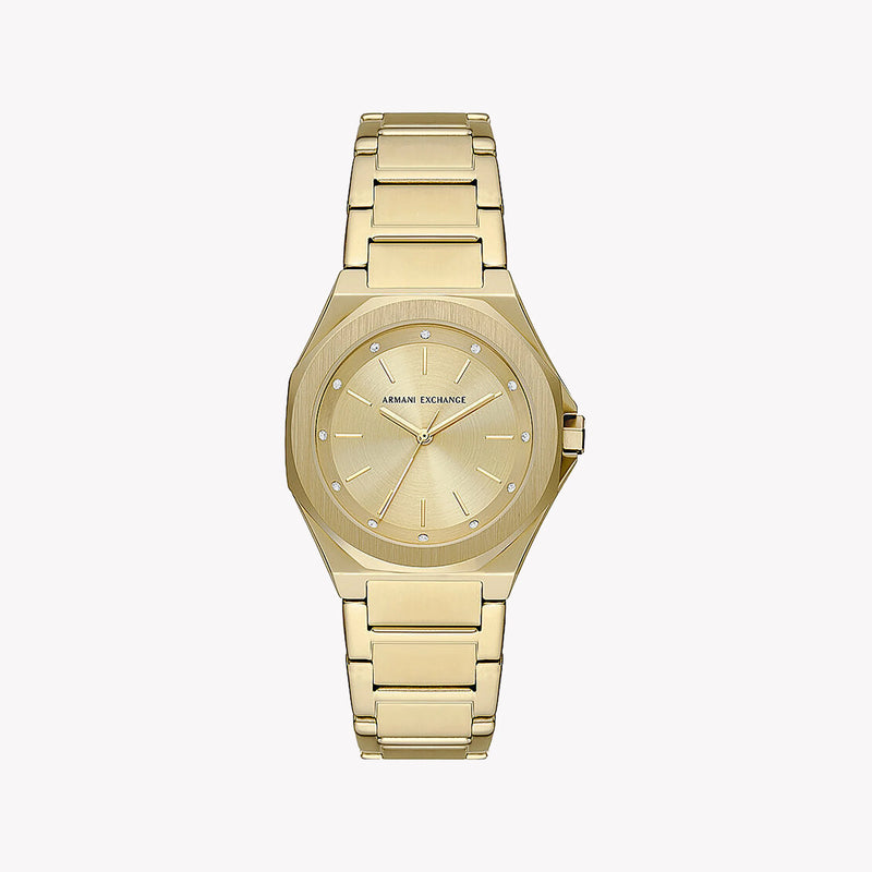ARMANI EXCHANGE AX4608 - GOLDEN ELEGANCE WOMEN'S WATCH WITH STAINLESS STEEL BAND