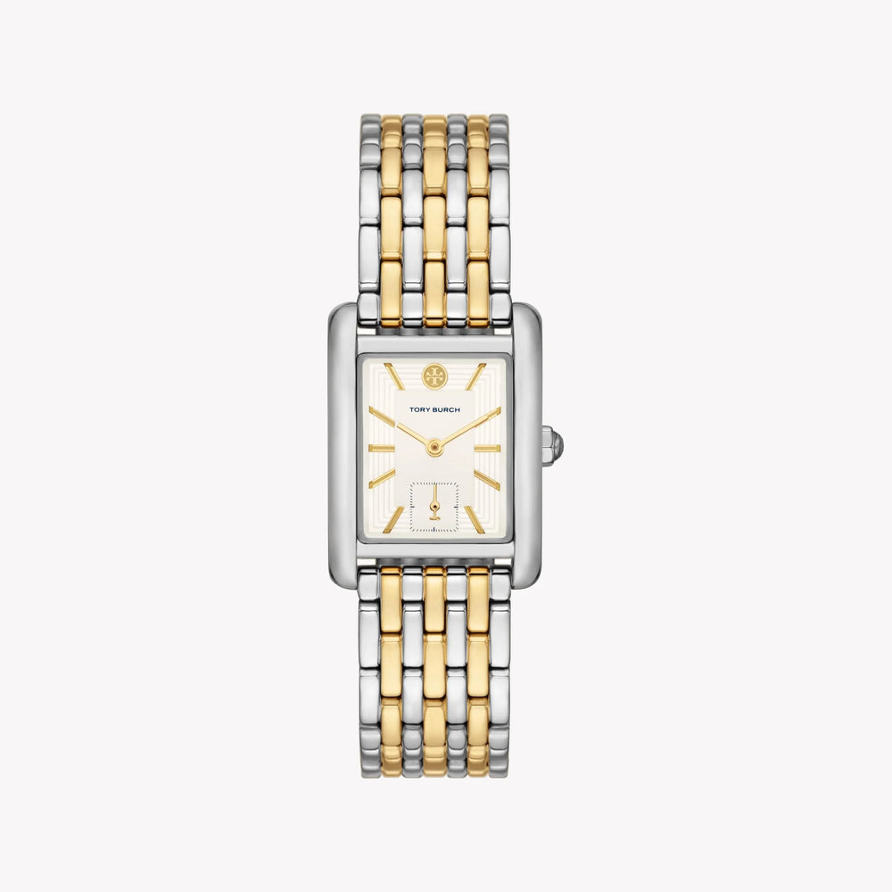 Tory Burch Women's Silver & Gold Watch, White Dial | Tbw1070 by i-watch