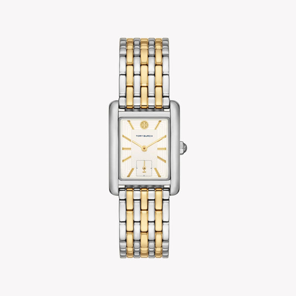 Tory Burch Women's Silver & Gold Watch, White Dial | Tbw1070 by i-watch
