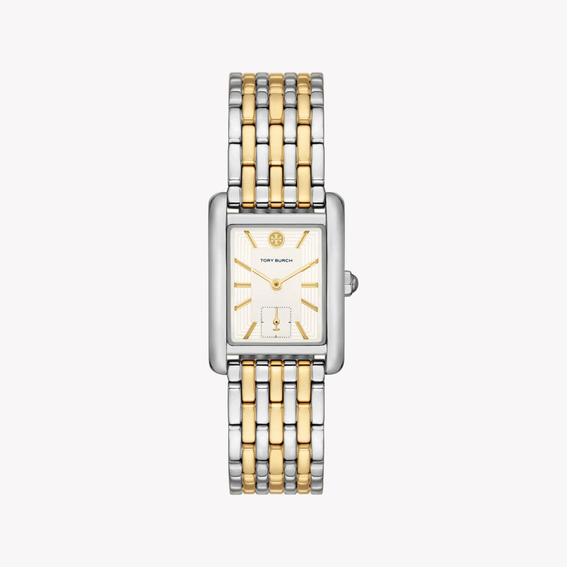 Tory Burch Women's Silver & Gold Watch, White Dial | Tbw1070 by i-watch