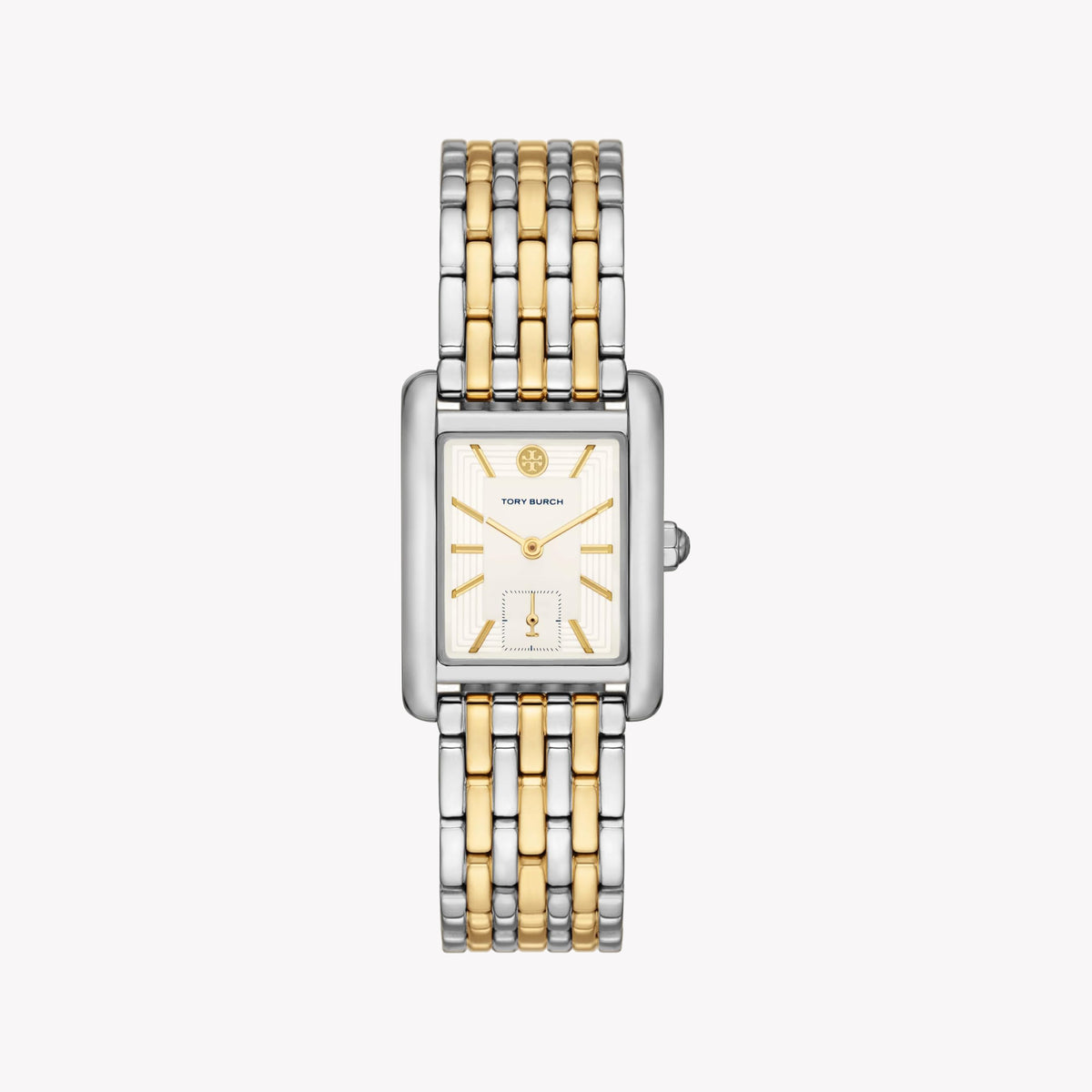 Tory Burch Women's Watch with Silver Stainless Steel Case and Gold / Silver Stainless Steel Band