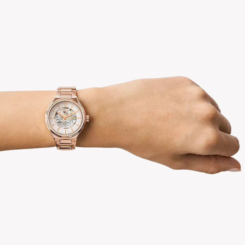 Fossil Women's Rose Gold Watch, White Dial | Bq3781 by i-watch