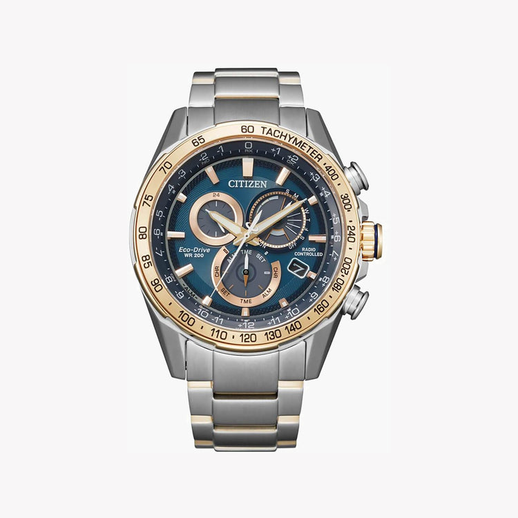 CITIZEN CB5916-59L - ELEGANT PERFORMANCE MEN'S WATCH with Blue Dial & Stainless Steel Band