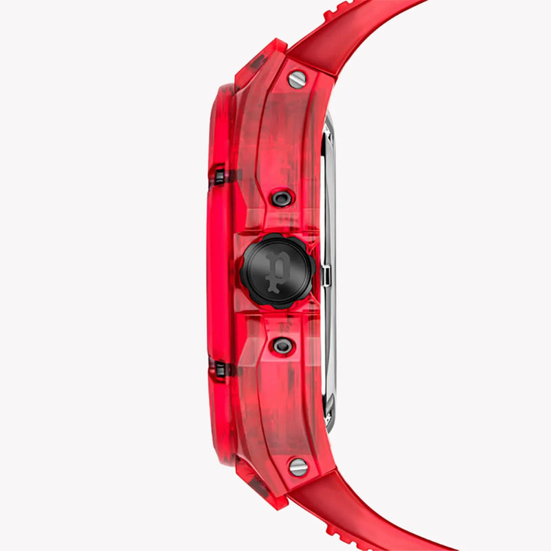 Police Men's Red Plastic Watch, Multicolor Dial | Pl15924jpr.16p by i-watch