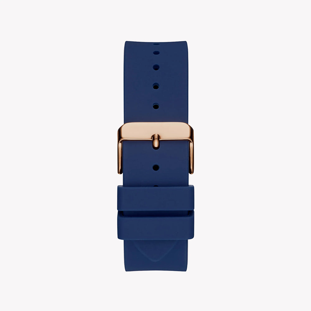 Guess Men's Rose Gold Watch, Blue Silicone Band | Gw0061g3 by i-watch