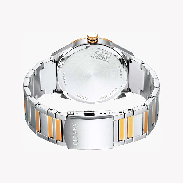 Citizen Aw0086-85l Dual-Tone Elegance - Modern Men's Eco-Drive Watch With Blue Dial & Stainless Steel Band by i-watch