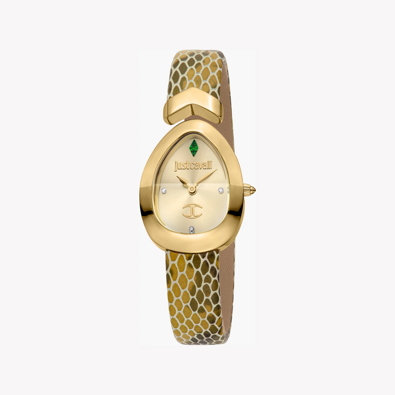 Just Cavalli Women's Gold Leather Watch, Champagne Dial | Jc1l321l0035 by i-watch