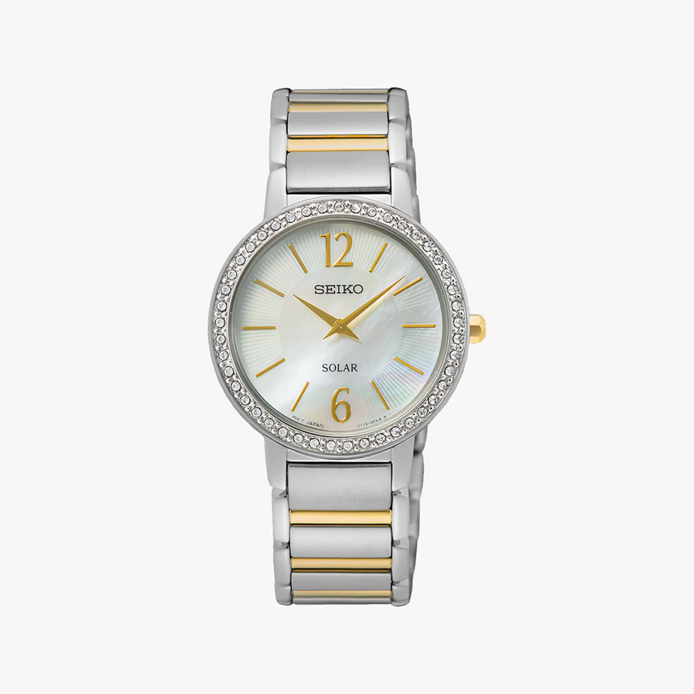 Seiko Women's Silver Stainless Steel Watch, Mother Of Pearl Dial | Sup469p1 by i-watch