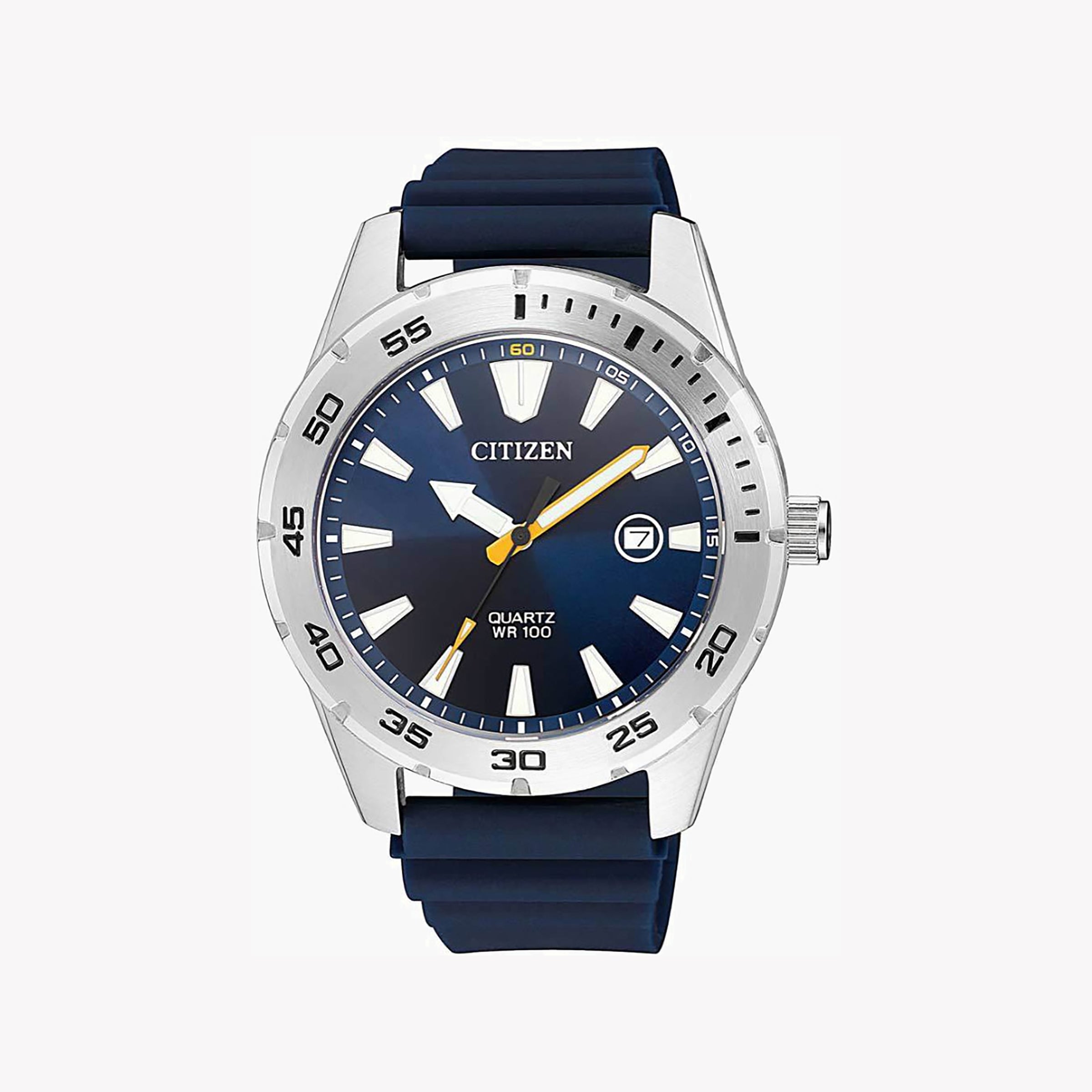 CITIZEN BI1041-22L - MODERN MARVEL: STYLISH MEN'S BLUE DIAL TIMEPIECE WITH COMFORTABLE URETHANE BAND