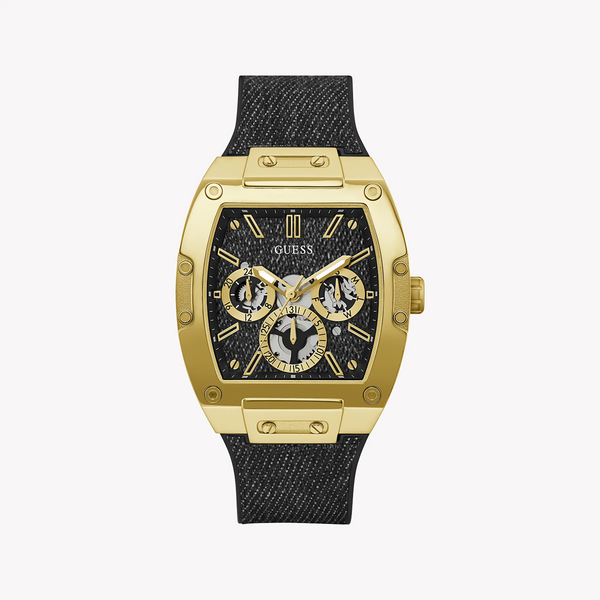Guess Men's Gold Stainless Steel, Black Silicone | Gw0786g1 by i-watch