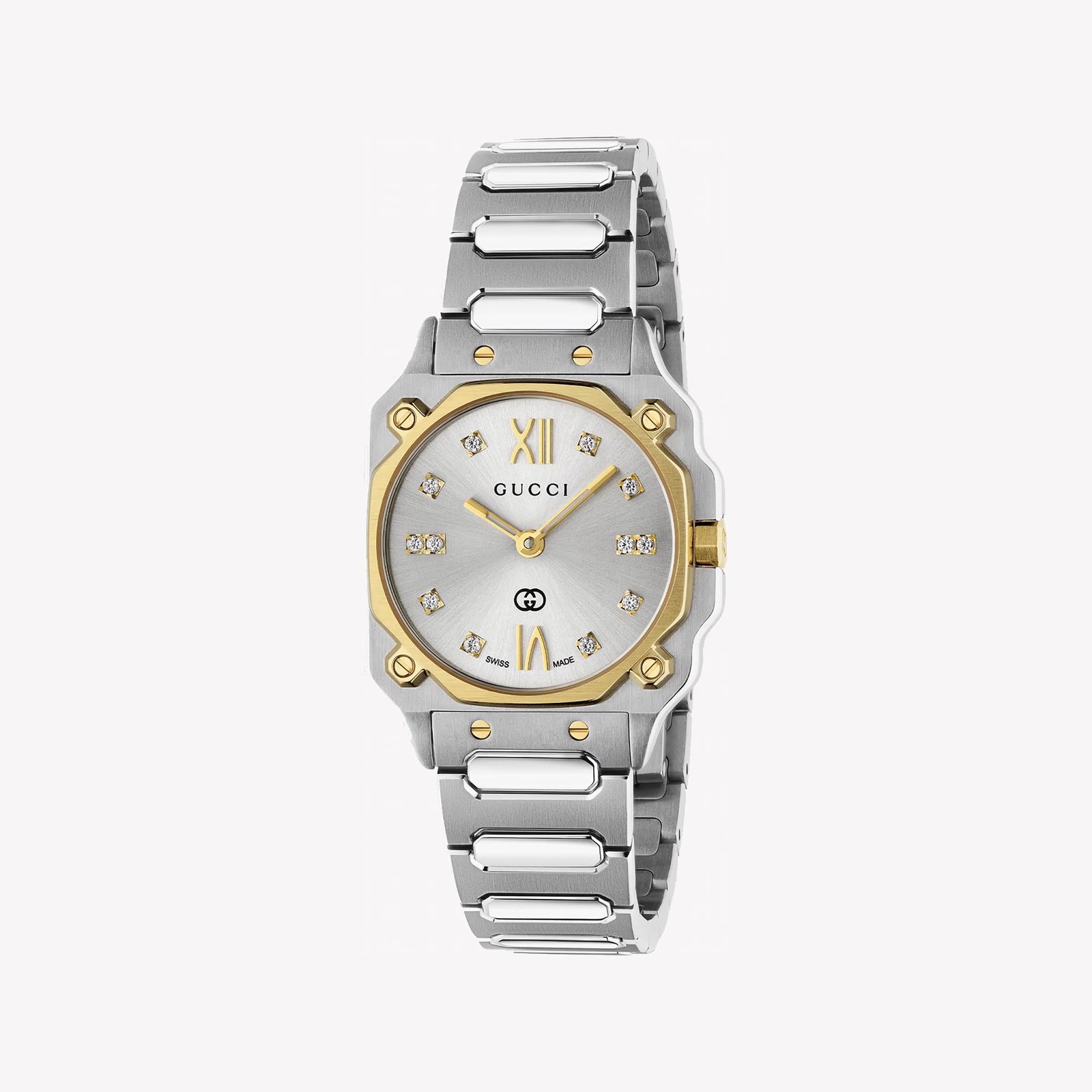 Gucci Women's Silver Stainless Steel Watch, Quartz | Ya166503 by i-watch