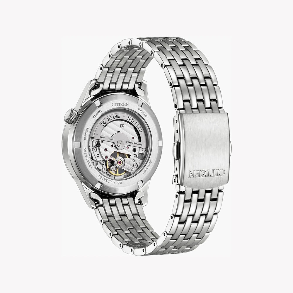 Citizen Nh9130-84l - Elegant Automatic Timepiece With Striking Blue Dial & Stainless Steel Bracelet by i-watch