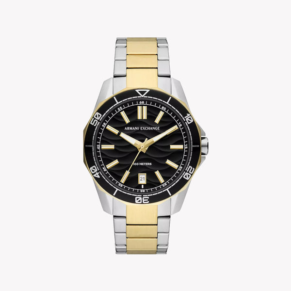 ARMANI EXCHANGE AX1956 TIME MASTER - MODERN ELEGANCE MEN'S WATCH with Silver Stainless Steel & Black Dial