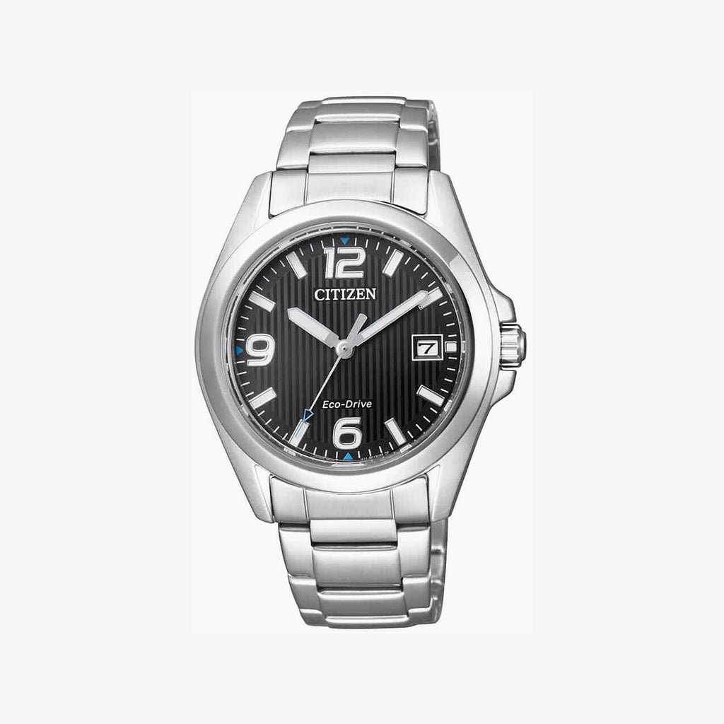 CITIZEN FE6030-52E MODERN ELEGANCE - STYLISH ECO-DRIVE TIMEPIECE for Women with Silver Band & Black Dial