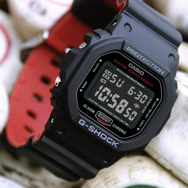 G-Shock Men's Black Resin Watch, Shock & Water Resistant | Dw-5600hr-1dr by i-watch