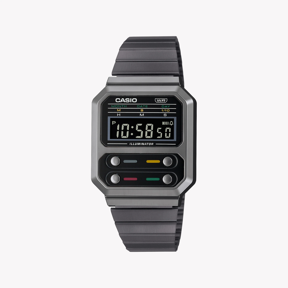 Casio A100wegg-1adf - Adventure-Ready Sporty Digital Watch With Stylish Gray Design by i-watch