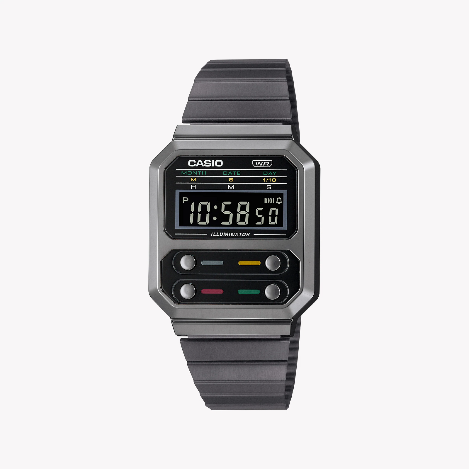 Casio A100wegg-1adf - Adventure-Ready Sporty Digital Watch With Stylish Gray Design by i-watch