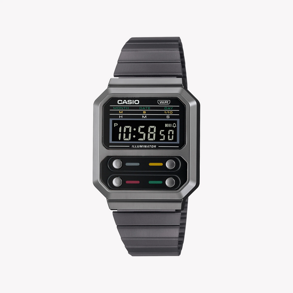 Casio A100wegg-1adf - Adventure-Ready Sporty Digital Watch With Stylish Gray Design by i-watch