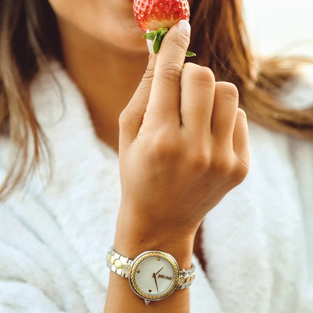 JUST CAVALLI Women's Watch with Gold Stainless Steel Case and Silver & Gold Stainless Steel Band-i-Watch-6