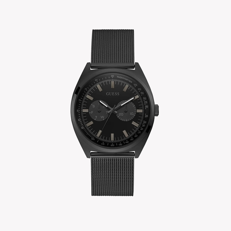 Guess Men's Black Stainless Steel Watch, Black Dial | Gw0336g3 by i-watch