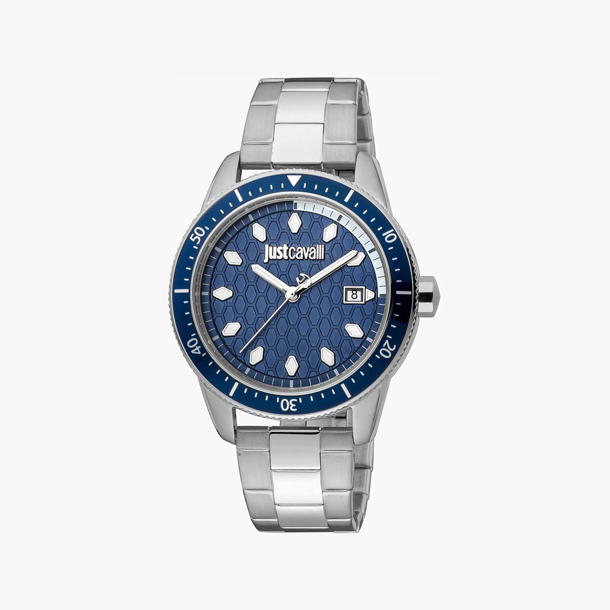 JUST CAVALLI CLASSIC SPLENDOR - ELEGANT BLUE DIAL MEN'S STAINLESS STEEL WATCH