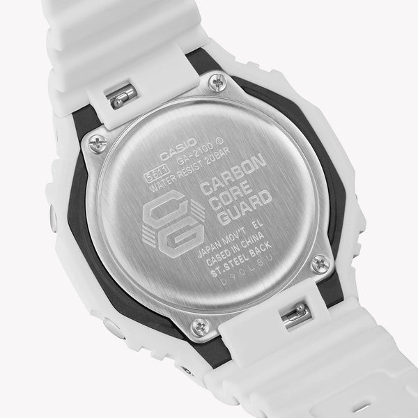 G-Shock Men's White Resin Watch, Dual Led Light | Ga-2100-7a7dr by i-watch