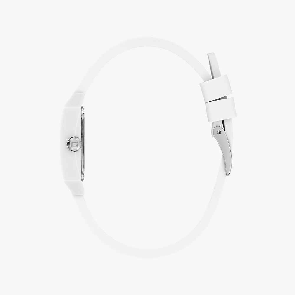 Guess Women's White Silicone Watch, Biobased Nylon Case | Gw0677l1 by i-watch