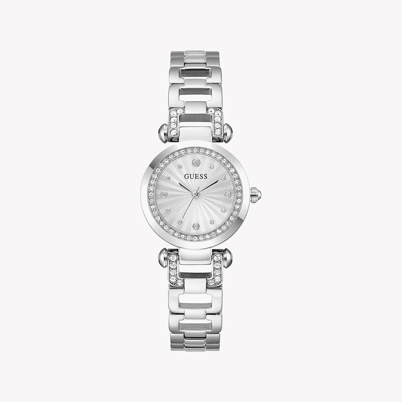 Guess Women's Silver Stainless Steel Watch, Silver Dial | Gw0869l3 by i-watch