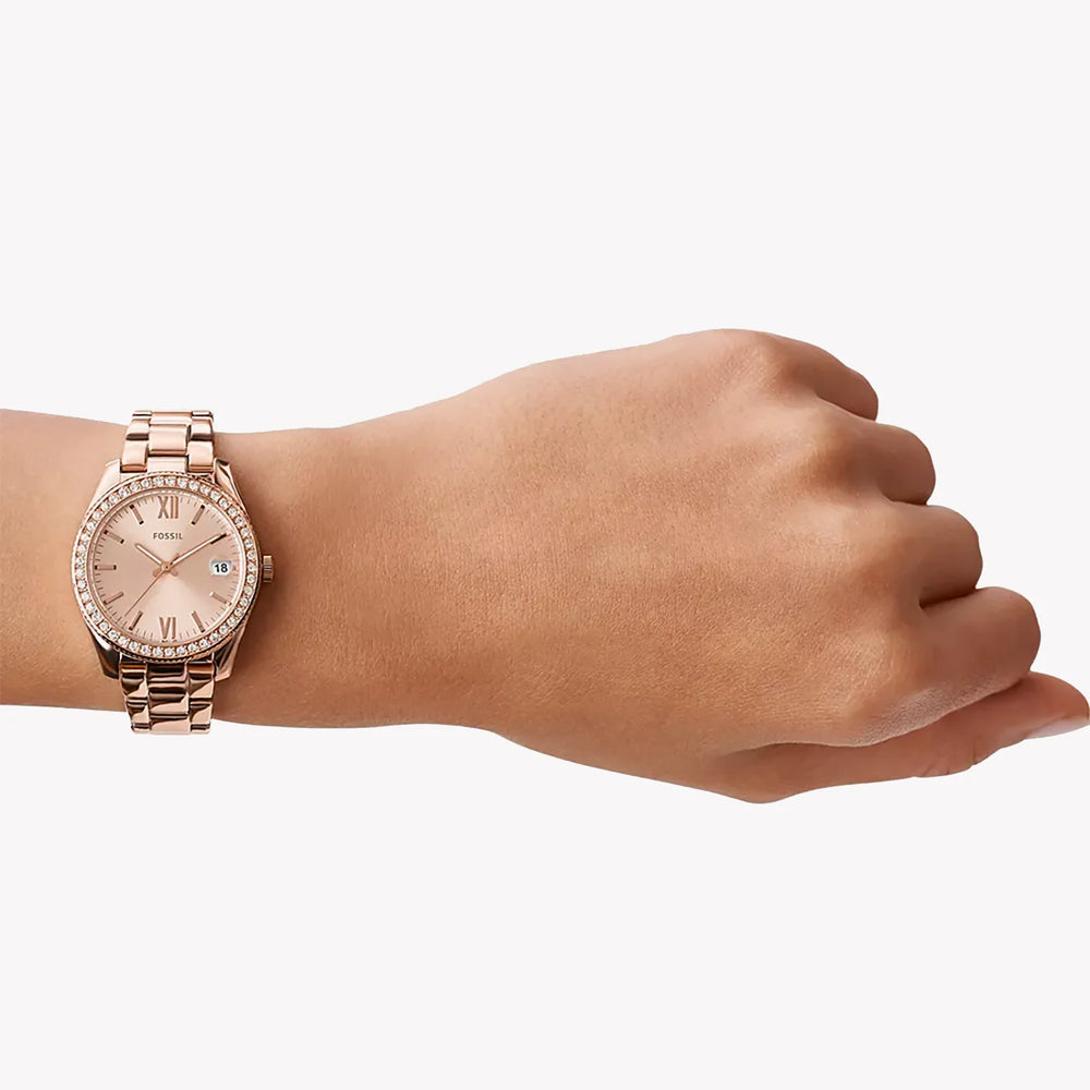 Fossil Women's Rose Gold Watch, Stainless Steel | Es4318 by i-watch