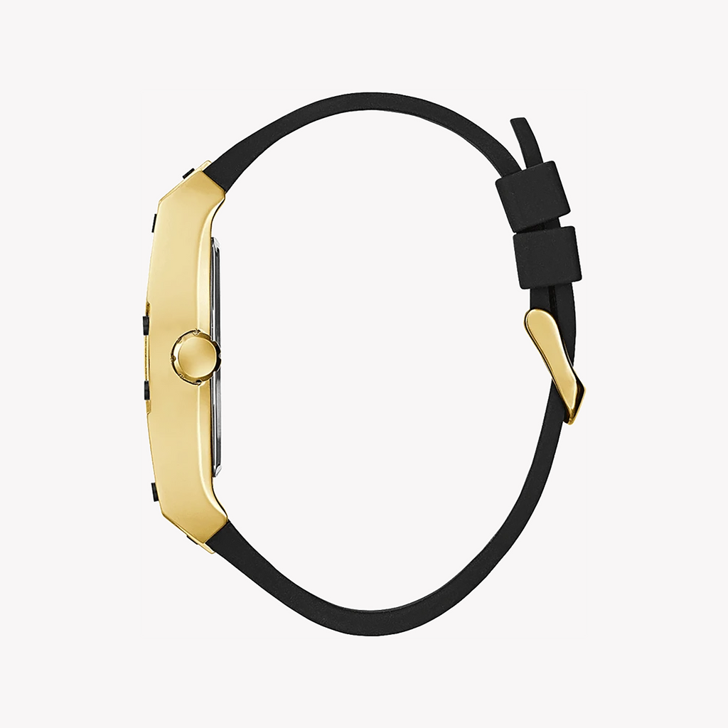 GUESS GW0500G1 GOLDEN SOPHISTICATION - MODERN MEN'S TIMEPIECE with Black Rubber Band & Bold Dial-i-Watch-2