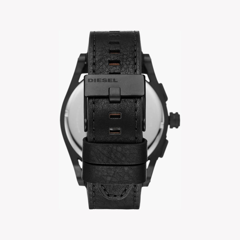 Diesel Men's Black Leather Watch, Red Dial | Dz4544 by i-watch