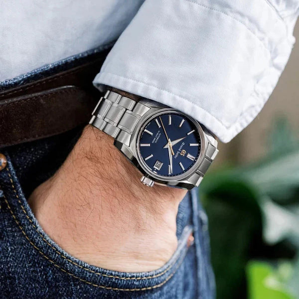 Seiko Men's Silver Stainless Steel Watch, Blue Dial | Sur559p1 by i-watch