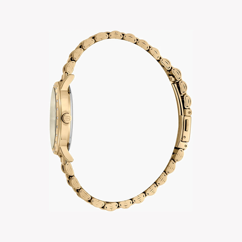 Esprit Women's Gold Stainless Steel Watch, Champagne Dial | ES1L298M0065 by i-watch