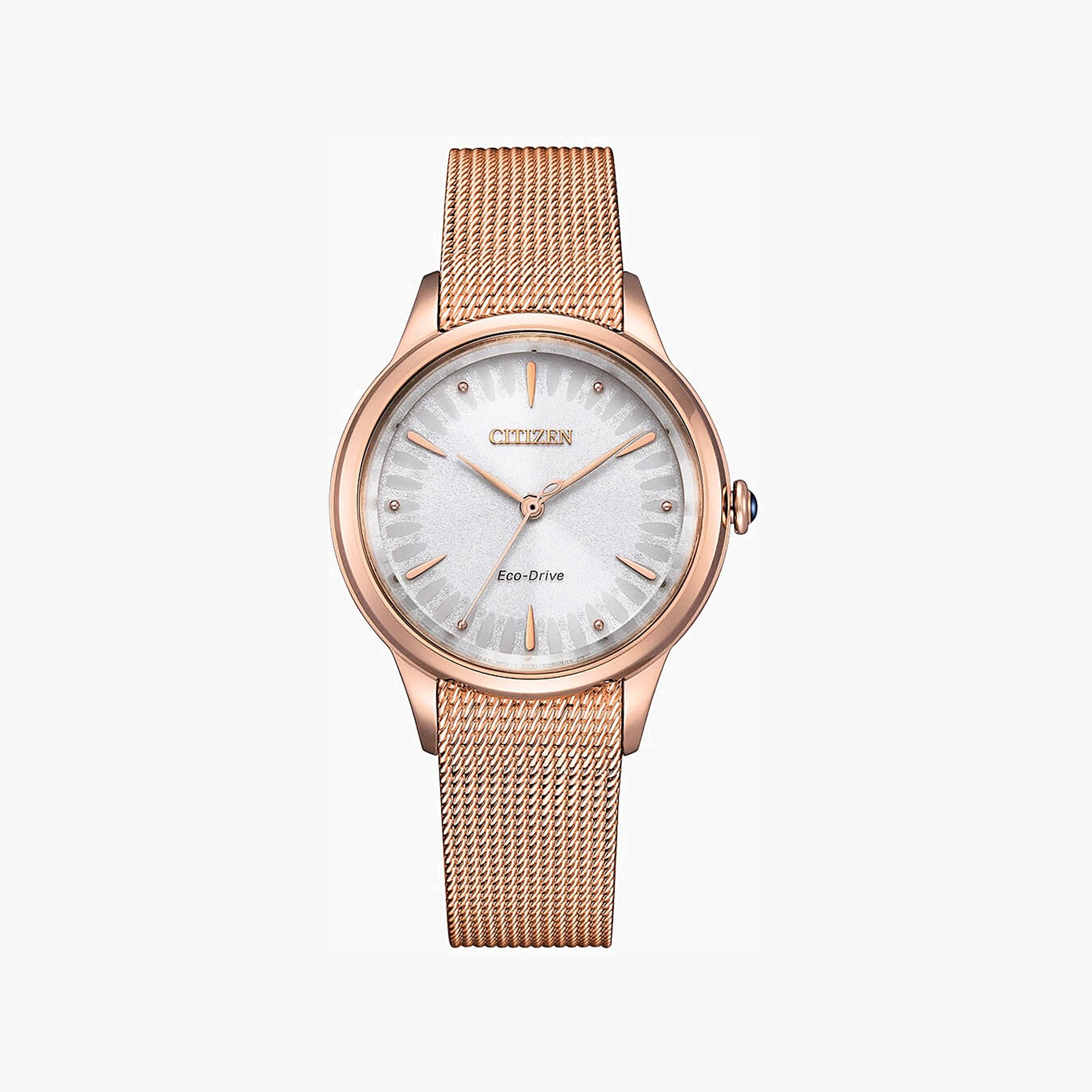 CITIZEN EM1153-88A RADIANT TIMEPIECE - ELEGANT GOLD MESH WATCH FOR WOMEN