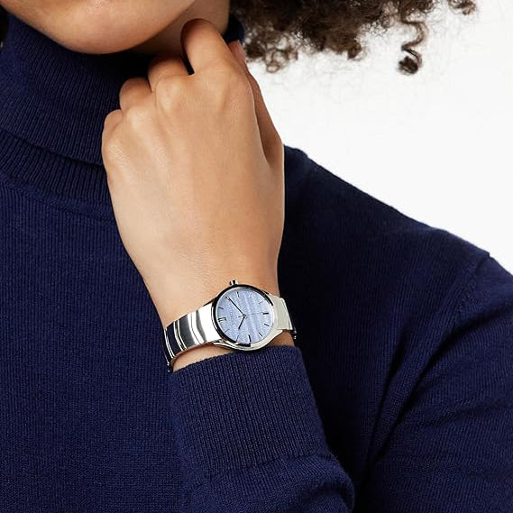 Seiko Women's Silver Stainless Steel, Blue Dial | Sur549p1 by i-watch