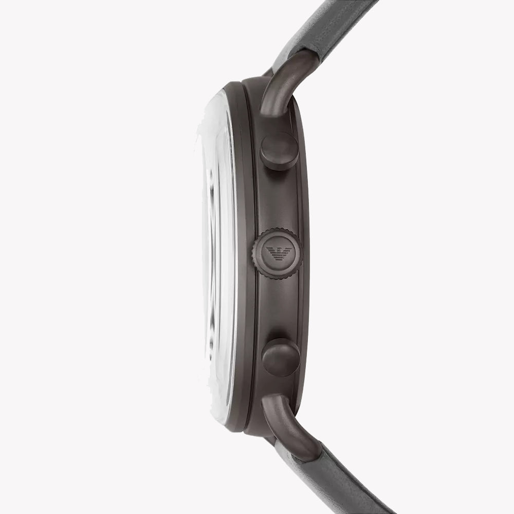 EMPORIO ARMANI AR11384 - BOLDLY SOPHISTICATED MEN'S TIMEPIECE WITH GREY LEATHER BAND-i-Watch-3