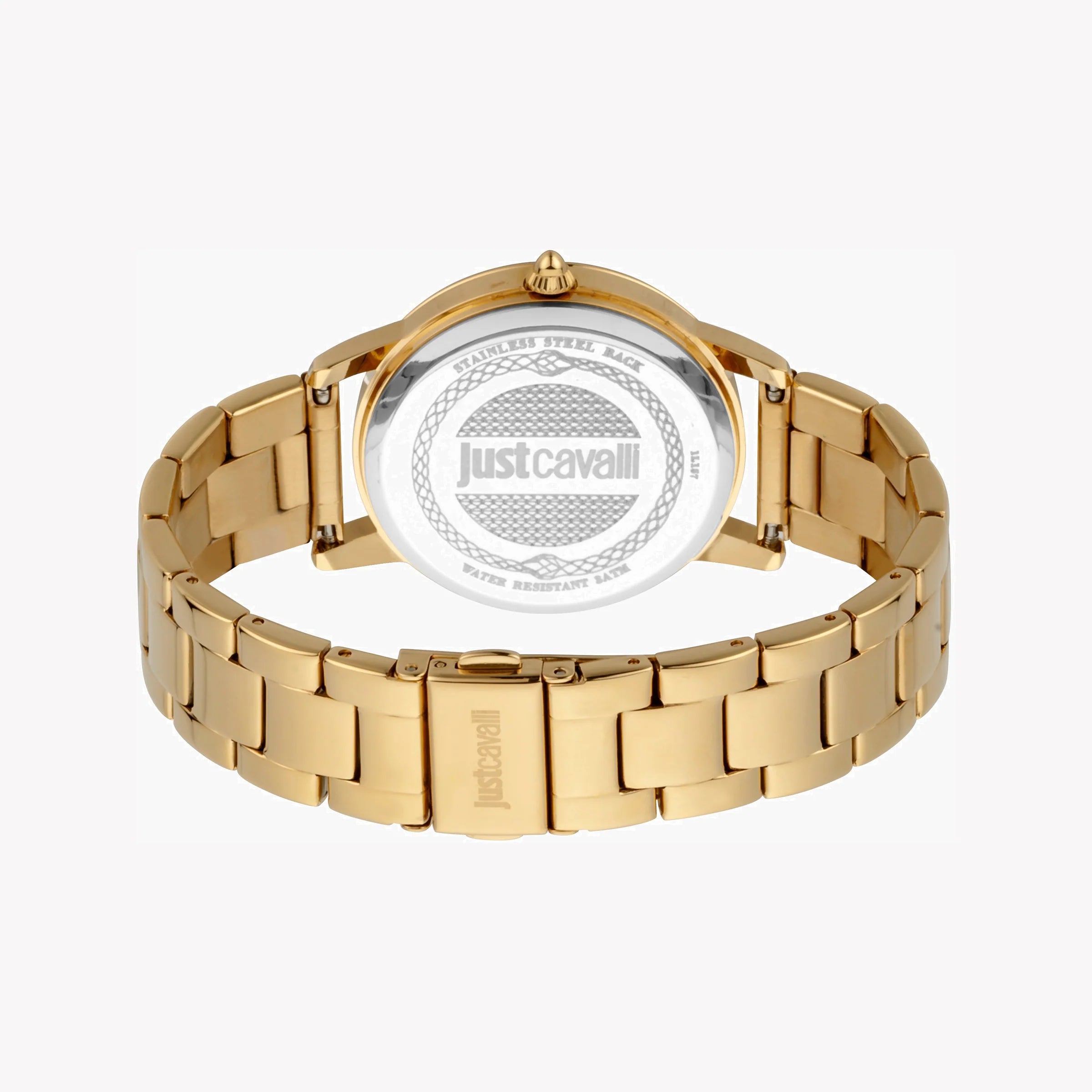 JUST CAVALLI Women's Watch with Gold Metal Case and Gold Stainless Steel Band