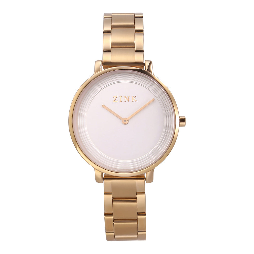Zink Women's Watch With Gold Stainless Steel Case And Gold Stainless Steel Band by i-watch