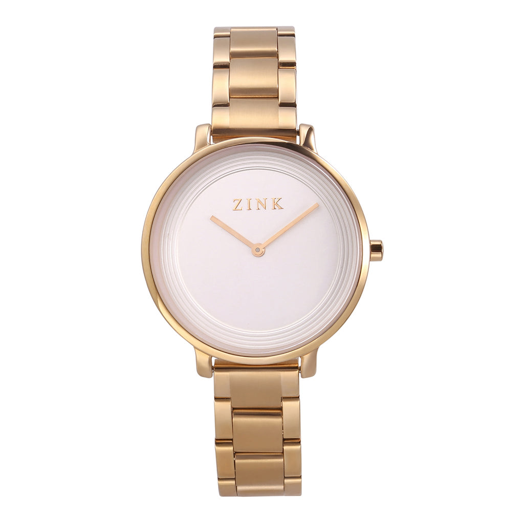 ZINK Women's Watch with Gold Stainless Steel Case and Gold Stainless Steel Band