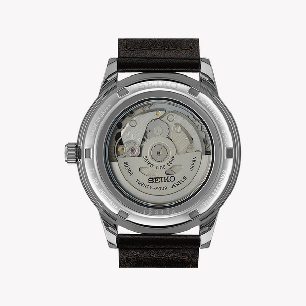 Seiko Men's Silver Watch, Brown Dial | Ssk013j1