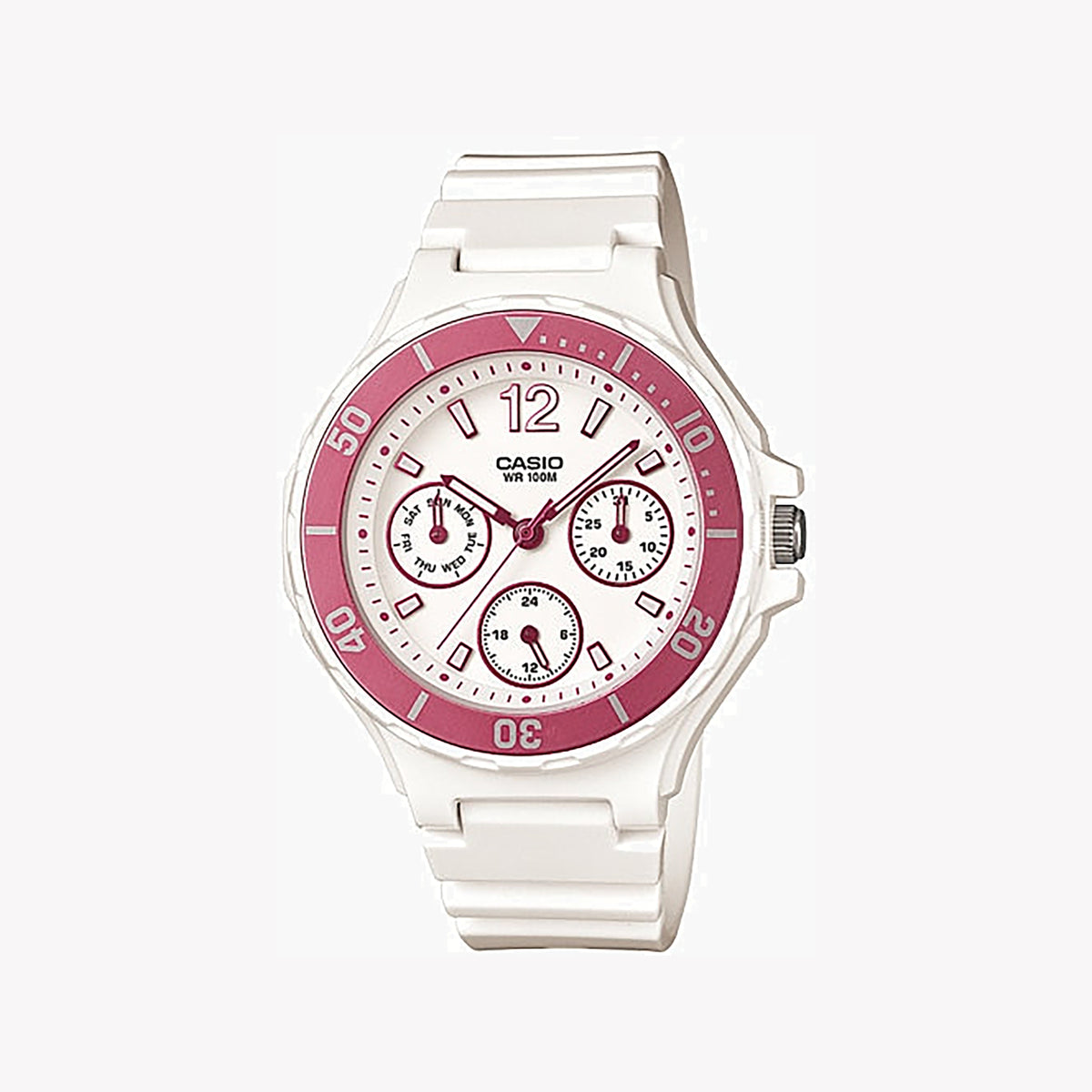 CASIO LRW-250H-4AVDF SPORTY CHIC - ADVENTURE-READY WOMEN'S WATCH with white resin band and vibrant design