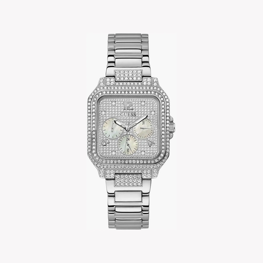Guess Women's Silver Stainless Steel Watch, Silver Dial | Gw0472l1 by i-watch