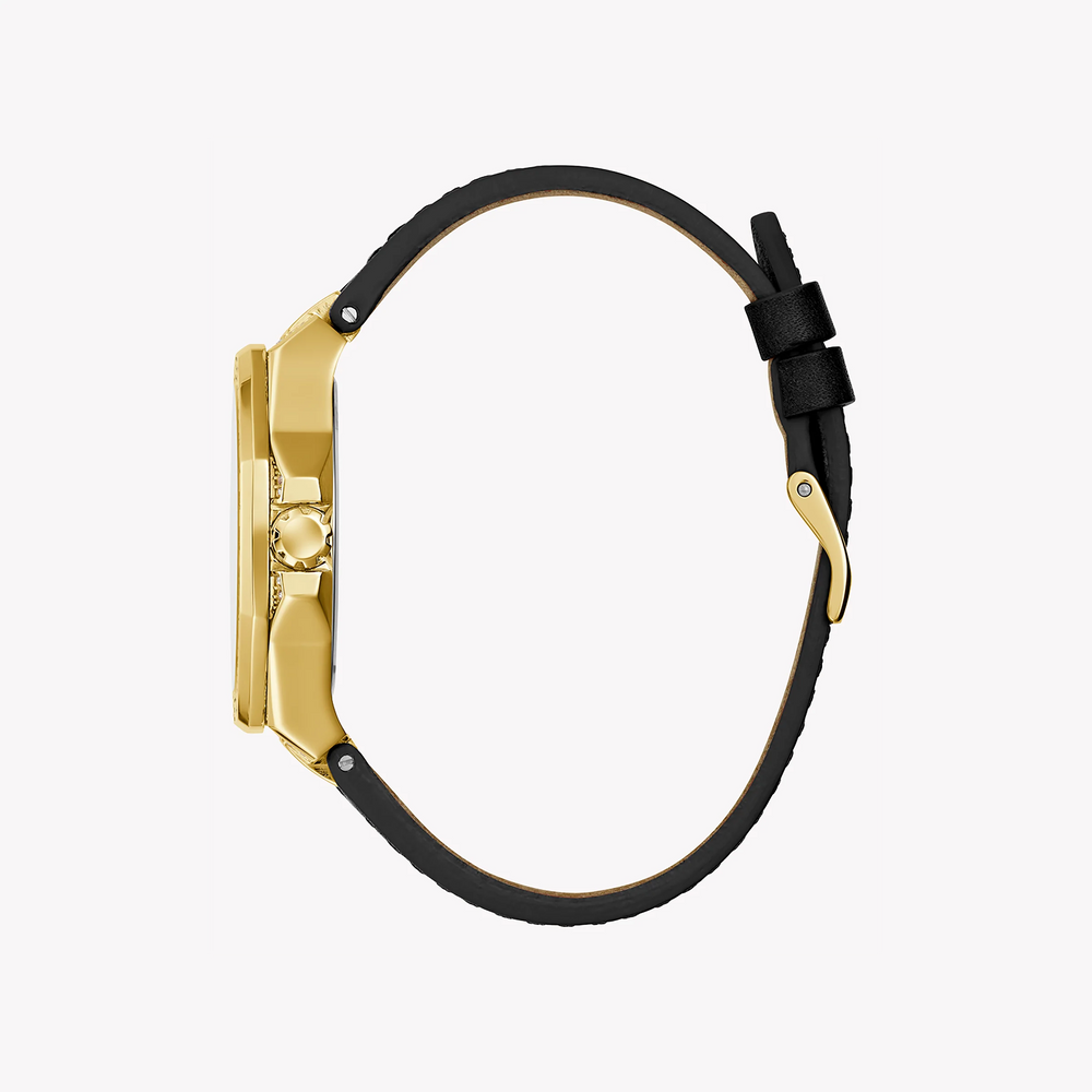 GUESS GW0547L3 - TIMELESS ELEGANCE WITH A MODERN EDGE Women's Watch in Gold and Black Leather-i-Watch-2