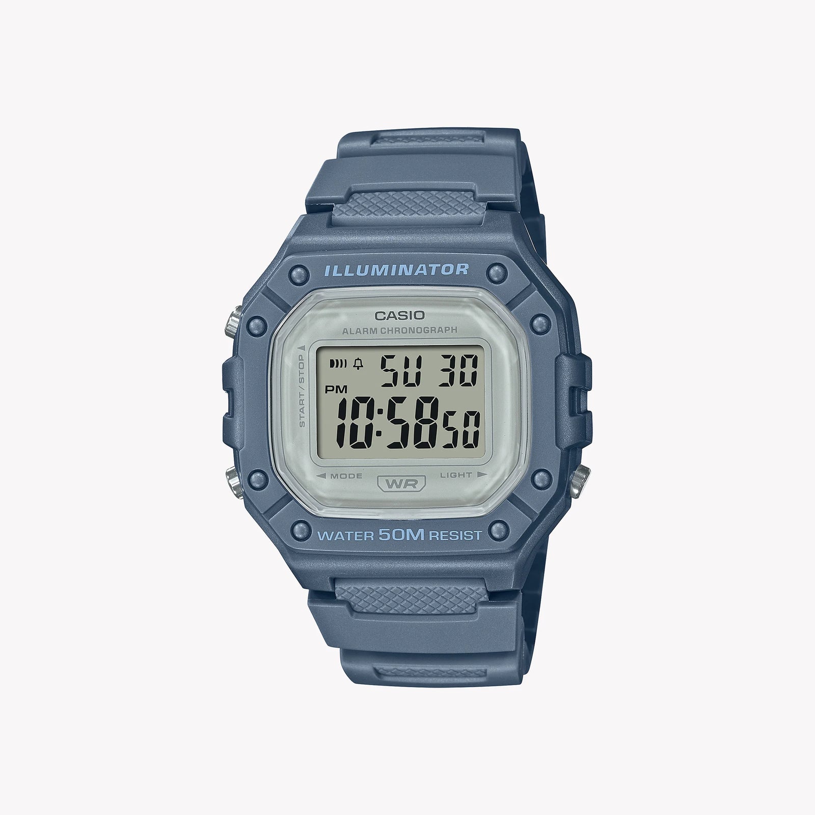 Casio Unisex Dark Grey Digital Watch, Resin Band | W-218hc-2av by i-watch