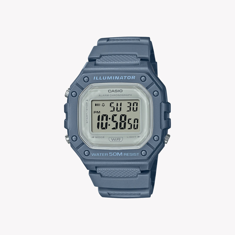 Casio Unisex Dark Grey Digital Watch, Resin Band | W-218hc-2av by i-watch