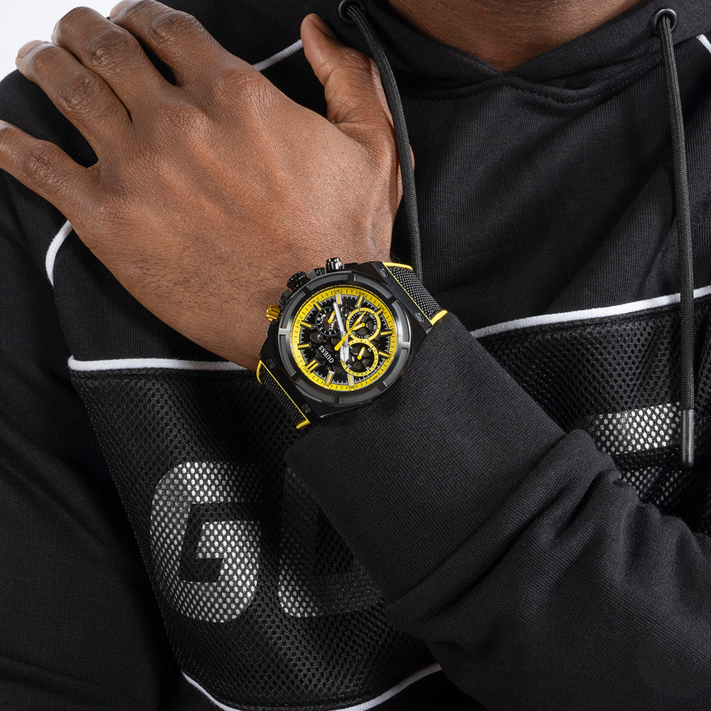 GUESS GW0713G2 BOLD STATEMENT - MEN'S TIMEPIECE WITH BLACK RECYLED STEEL AND DURABLE NYLON BAND-i-Watch-4