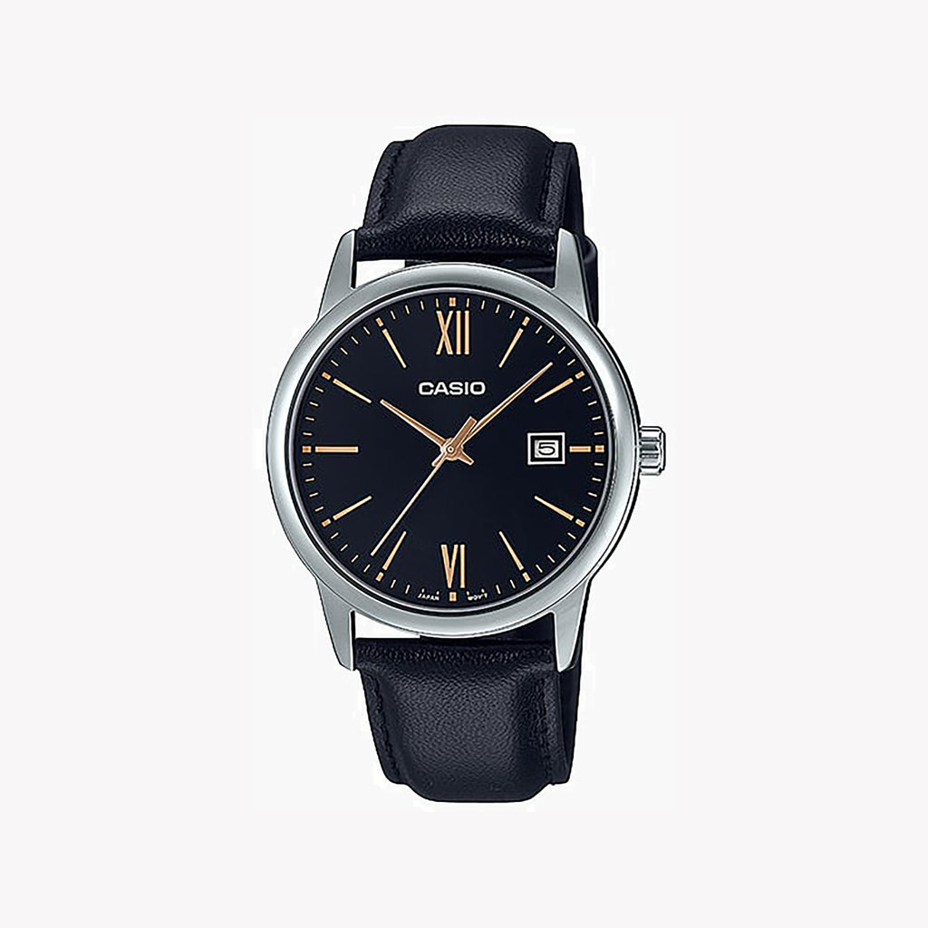 CASIO MTP-V002L-1B3UDF ELEGANT TIMEPIECE - SOPHISTICATED MEN'S WATCH WITH LEATHER BAND