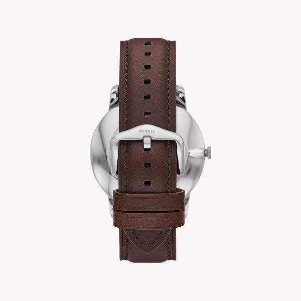 Fossil Men's Silver Watch, Brown Leather Strap | Fs5966set by i-watch