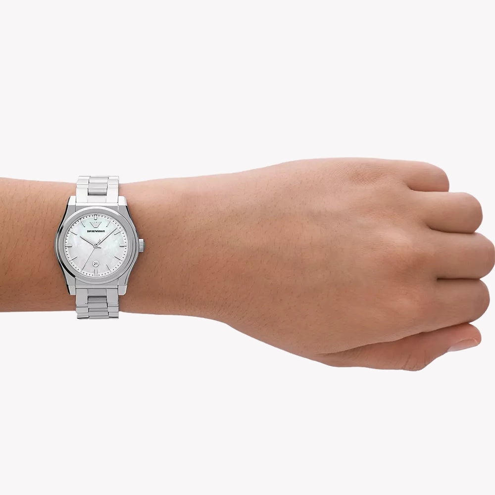 EMPORIO ARMANI AR11557 - ELEGANT SILVER TIMEPIECE FOR THE MODERN WOMAN-i-Watch-4